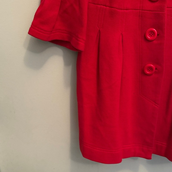 Forever 21 Vibrant Red Jacket 3/4 Length Sleeve. Size Medium - Picture 6 of 9
